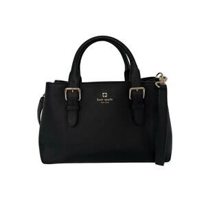 Kate Spade Cove Street Provence Satchel Bag Handbag Black Saffiano Leather Purse